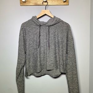 Grey cropped hoodie size- M (item# 0007)